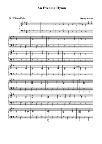 Téléchargez l'arrangement pour piano de la partition de An Evening Hymn en PDF